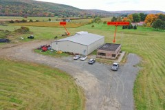 Office Building and Steel Truss Maintenance Building on 11 acres in Amity NY 4837 Ingraham Road
