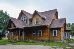 Custom Log Home at Jamestown with Acreage