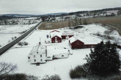 203 acre Finger Lakes Farm with House, Barns and Fenced Pastures in Cortland NY 842 Cutler School House Road
