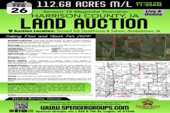 112.68 acres Magnolia Twp Harrison County Iowa Land Auction