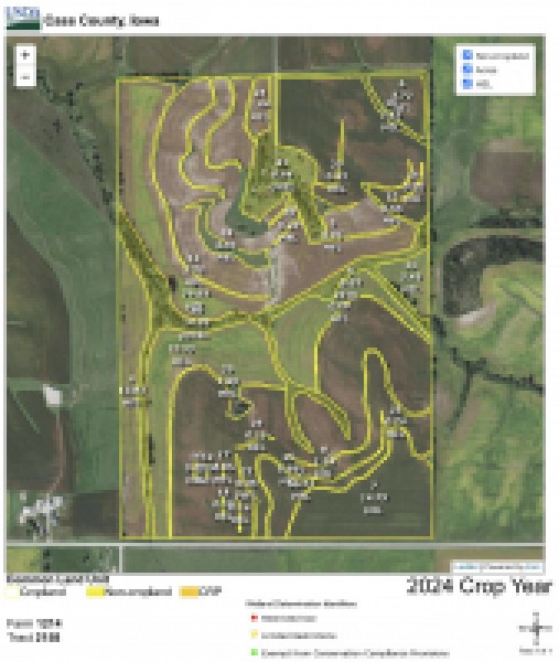 239.91 acres m/l Cass County Iowa Land Auction